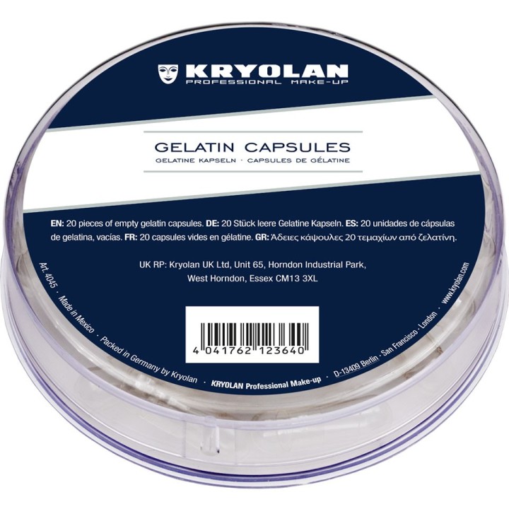 Gelatine Capsules - kapsułki żelatynowe puste op. 20 szt