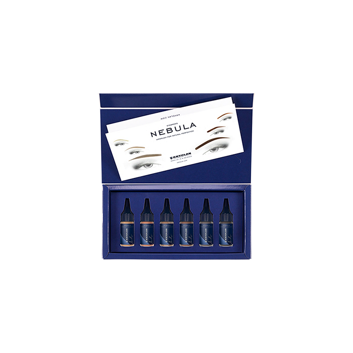Nebula Airbrush Make-up Set ‘Eyebrows' 6 x 14 ml - zestaw farb