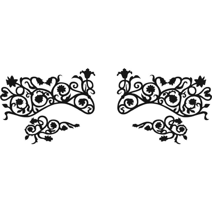 Face Lace Fleurty - samoprzylepna ozdoba twarzy