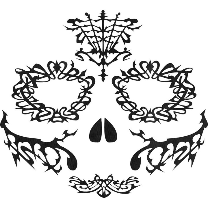 Face Lace Day of the Dead Espina - samoprzylepna ozdoba twarzy