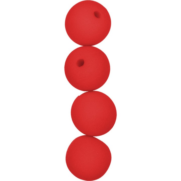 Pintura Clown Foam Nose 4 piece(s) - czerwony piankowy nos klauna