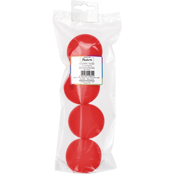 Pintura Clown Foam Nose 4 piece(s) - czerwony piankowy nos klauna