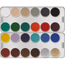 Aquacolor paleta 24 kol - farba wodna do twarzy i ciała