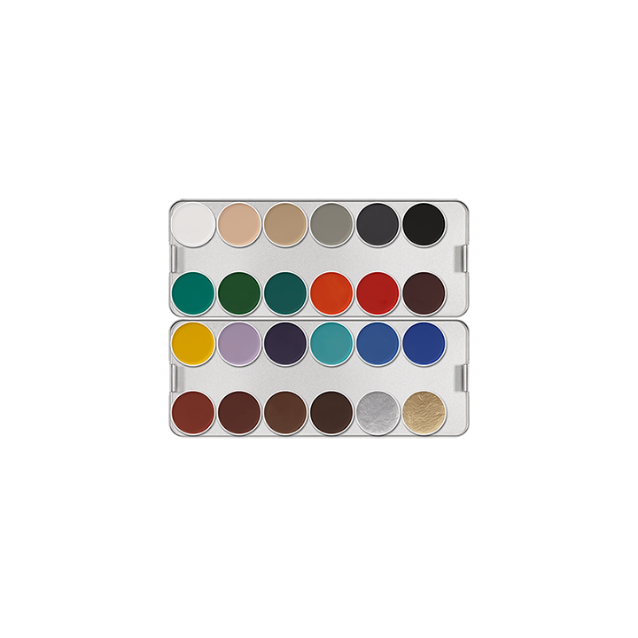 Aquacolor paleta 24 kol - farba wodna do twarzy i ciała