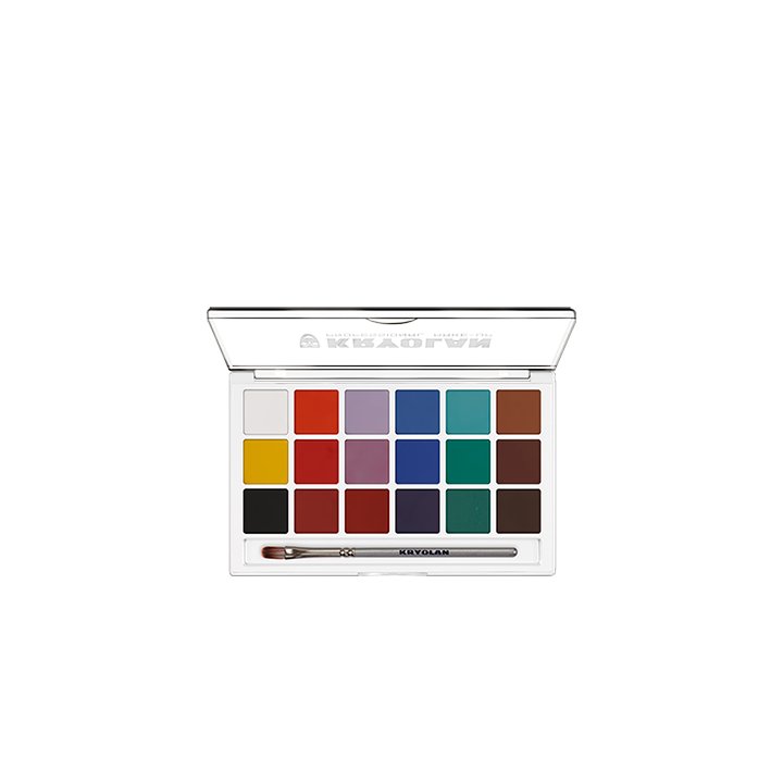 Aquacolor paleta 18 kol  - farba wodna do twarzy i ciała