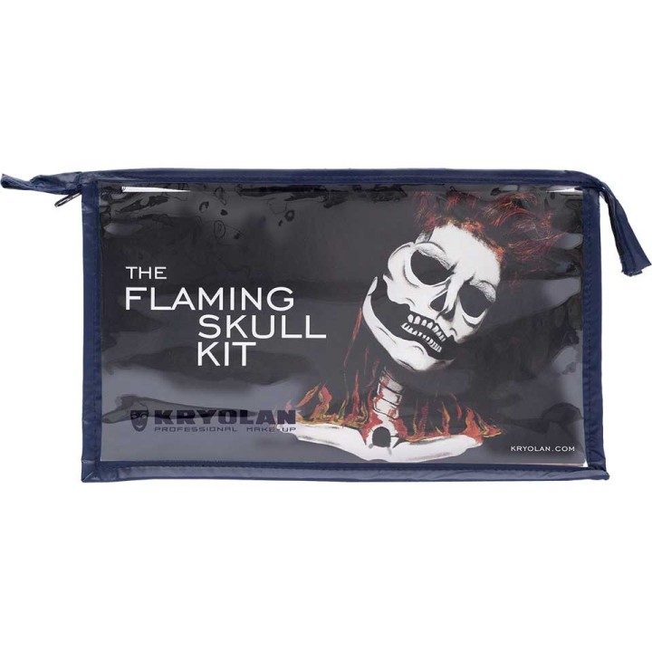 Flaming Skull - zestaw do charakteryzacji