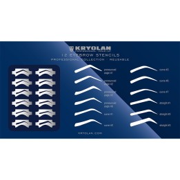 Eyebrow Stencils - szablony do brwi zestaw 12 szt